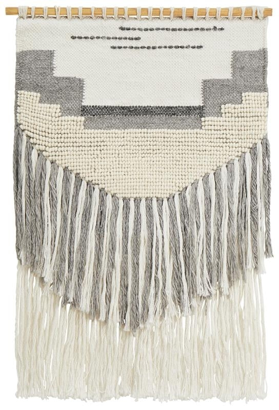 Tapestry Wall Hanging - Modern Trenches, Grey