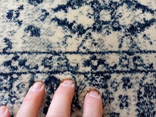 Persian Design Hall Runner Chorus Cream Blue Allover Detailed 80cm wide by the meter Soft Feel