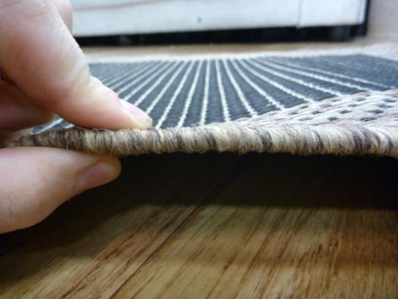 Flat-weave Evalasting Black Coffee Floor Rugs & Door Mats Rubber Backed