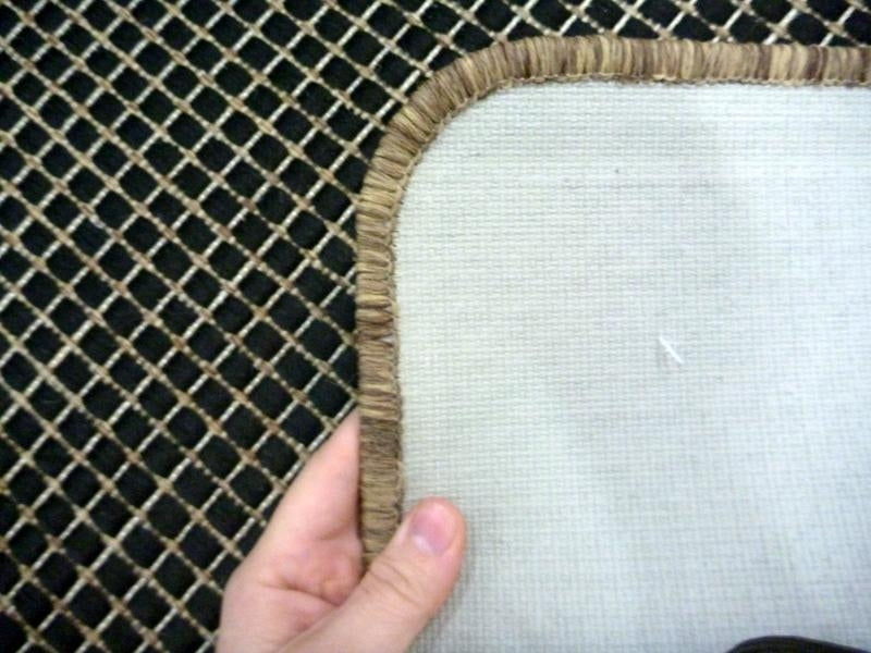 Flat-weave Evalasting Black Coffee Floor Rugs & Door Mats Rubber Backed