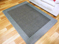 Flat-weave Evalasting Black Grey Floor Rugs Door Mats & Runner Rubber Backed