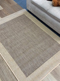 Flat-weave Evalasting Coffee Natural Floor Rugs Door Mats Rubber Backed
