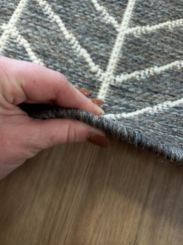 Rubber Back Hall Runner Flat-weave Gest Metal 67cm wide Herringbone by the Meter