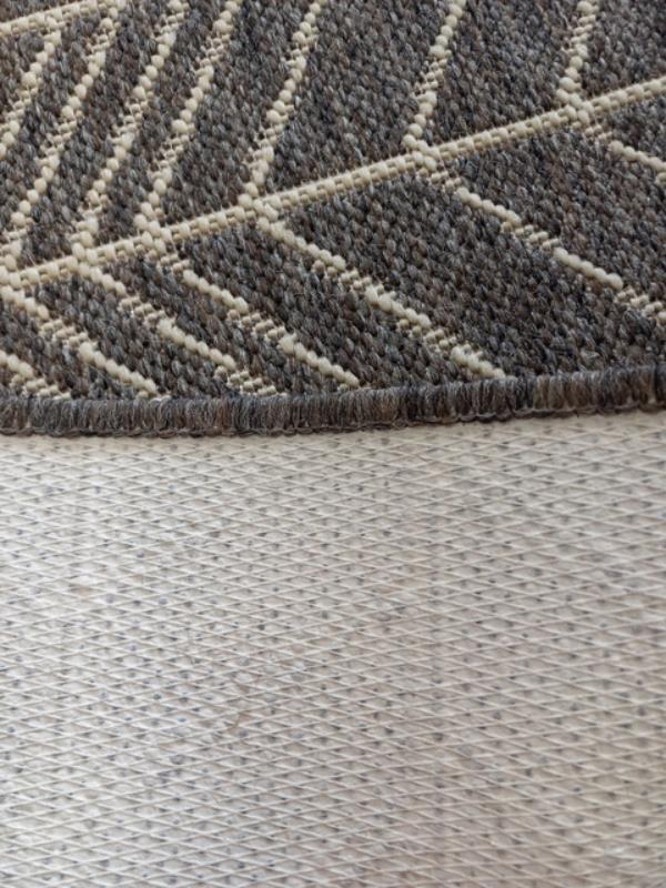 Rubber Back Hall Runner Flat-weave Gest Metal 67cm wide Herringbone by the Meter