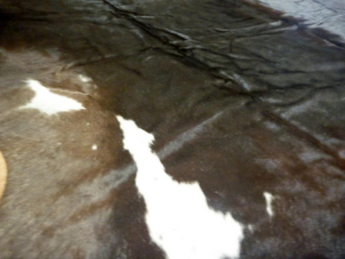 Beautiful Natural Cow Hide Dark Brown Area Floor Rugs 166x185cm