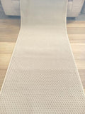 Clearance Carpet Hall Runner 80cm wide Plain Beige Rubber Backed End of Rolls