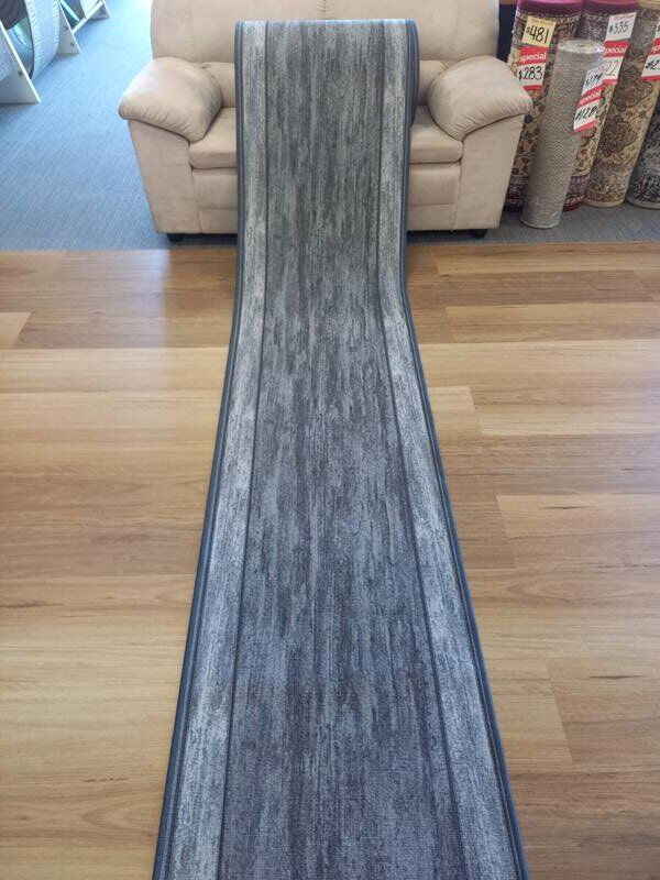 Rubber Back Hall Runner Grey Rama 67cm Wide by the Meter