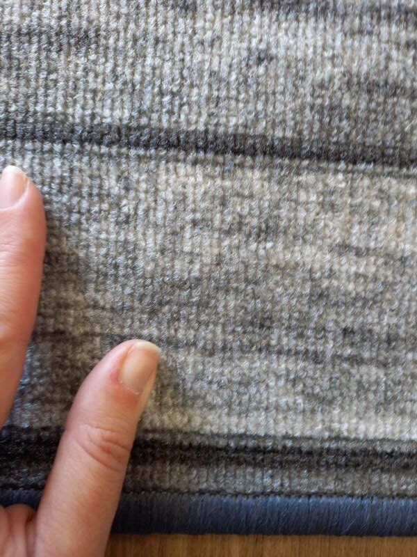 Rubber Back Hall Runner Grey Rama 67cm Wide by the Meter