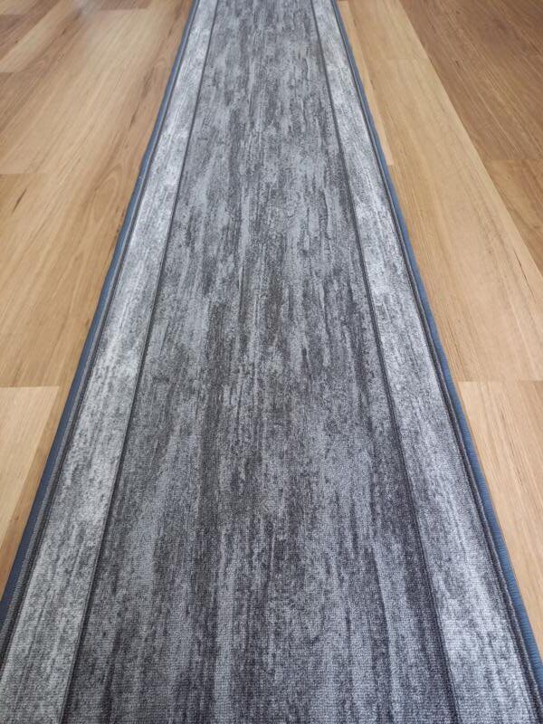 Rubber Back Hall Runner Grey Rama 67cm Wide by the Meter