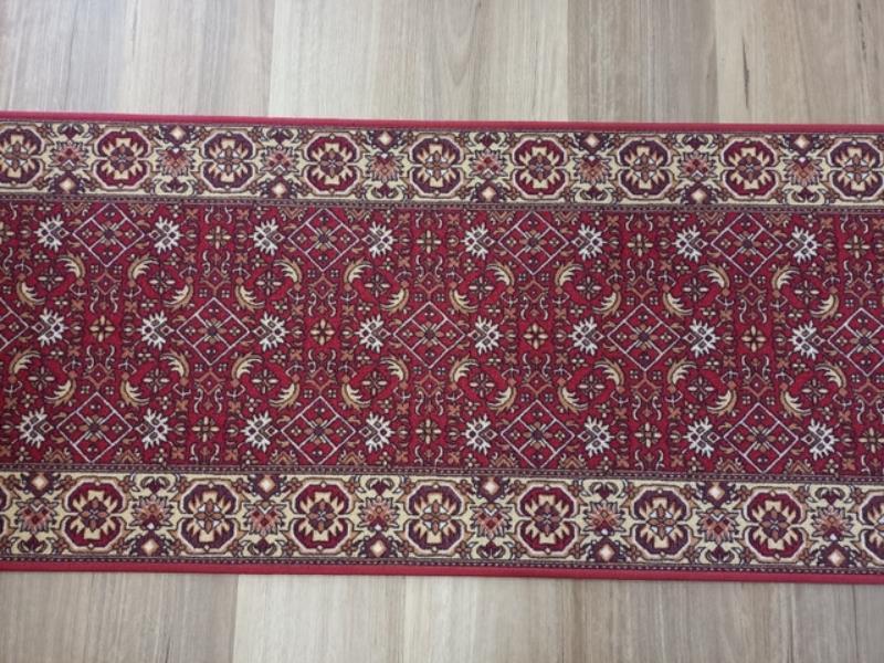 Hall Runner Genesis 67cm wide Red by the Meter Rubber Backed