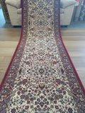 Clearance Hall Runners Floral Red Elite 80cm Wide End of Roll Edged High Quality