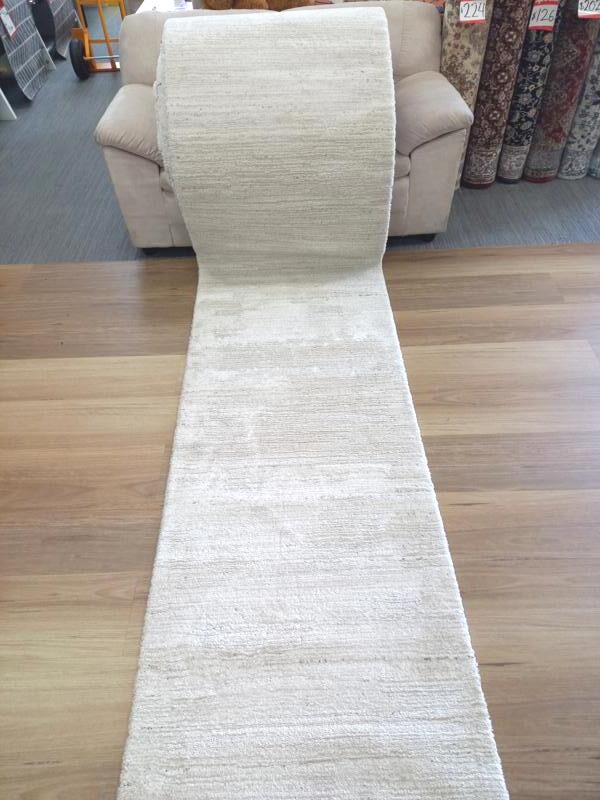 Luxury Hall Runner by the Meter 80cm Wide Sand Lavishly Soft Pile 14mm Thick