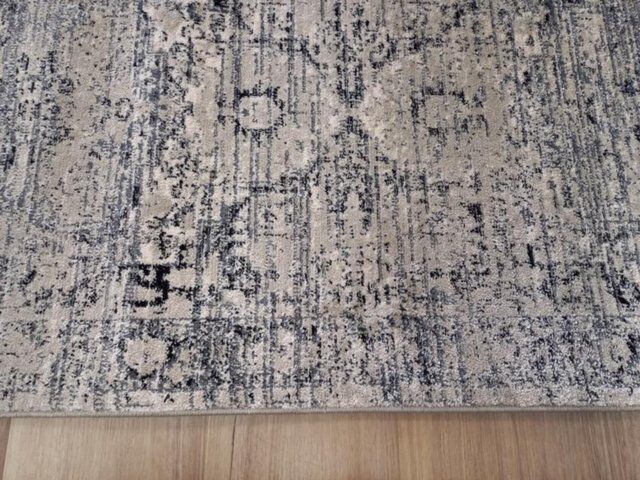 Persian Wash Design Hall Runner Chorus Cream Medallions 80cm wide by the meter Soft Feel