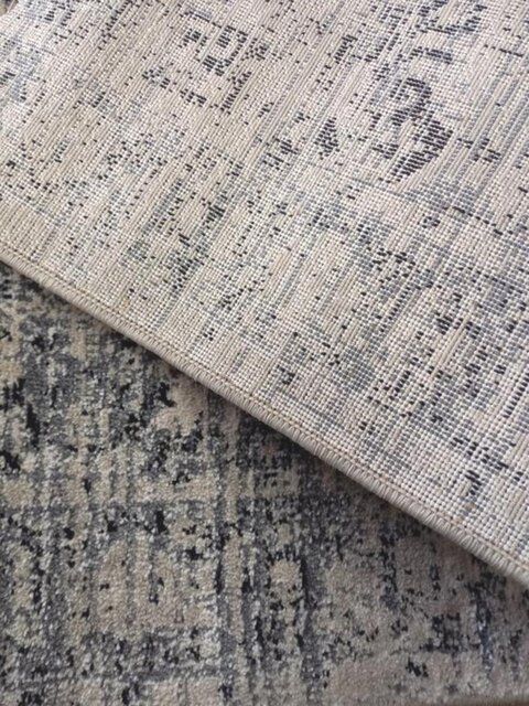Persian Wash Design Hall Runner Chorus Cream Medallions 80cm wide by the meter Soft Feel