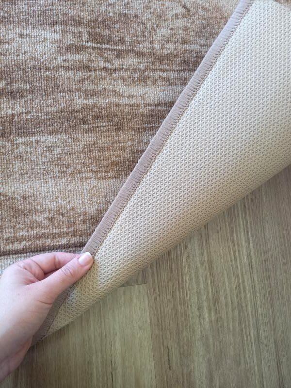 Rubber Back Hall Runner Beige Rama 67cm Wide by the meter