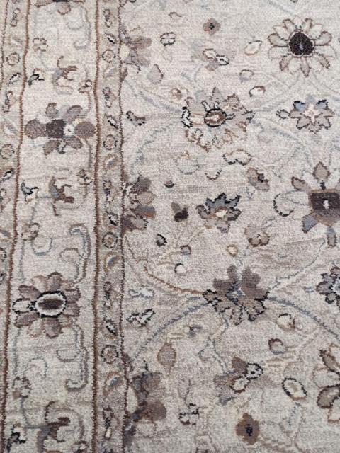 Hall Runner by the meter High Quality Imagination Allover Beige Taupe Persian Design 13mm Thick