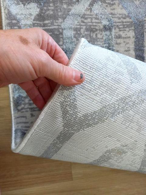 Super Soft Fibers Raj Links Silver Green Blue 80cm Wide by the Meter Hall Runner