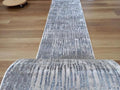 Super Soft Fibers Lines Raj Cream Blue 80cm Wide by the Meter Hall Runner