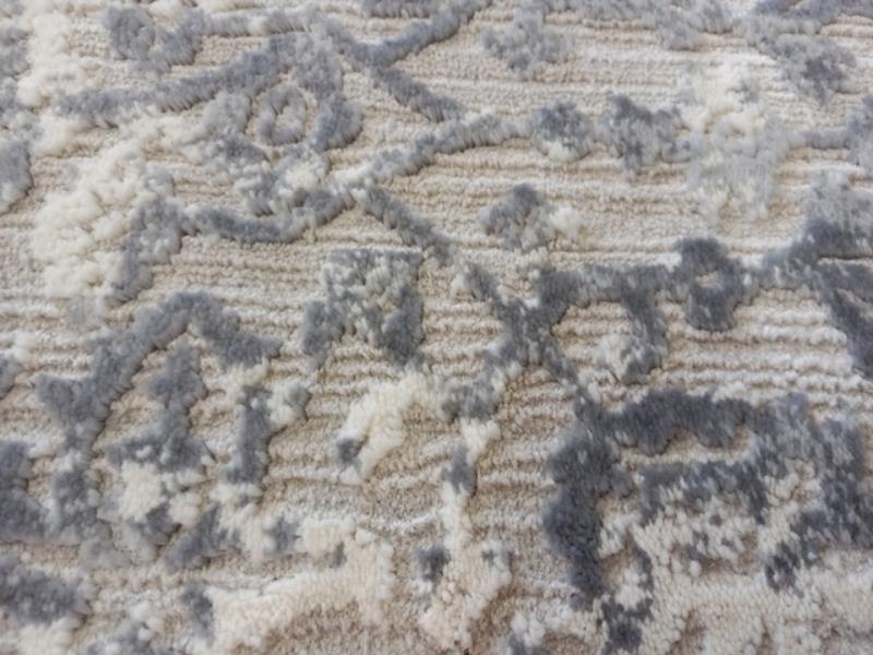 Clearance Hall Runners Super Soft France Runner Grey Persian Design Allover 80cm Wide End of Roll Edged