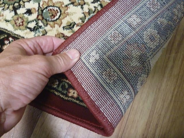 Persian Medallion Rabagh Burgundy Soft Feel 12mm Thick High Quality Floor Area Rug