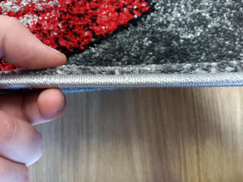 Aurora Grey Red Prisms 14mm Thick Modern Design Floor Area Rugs
