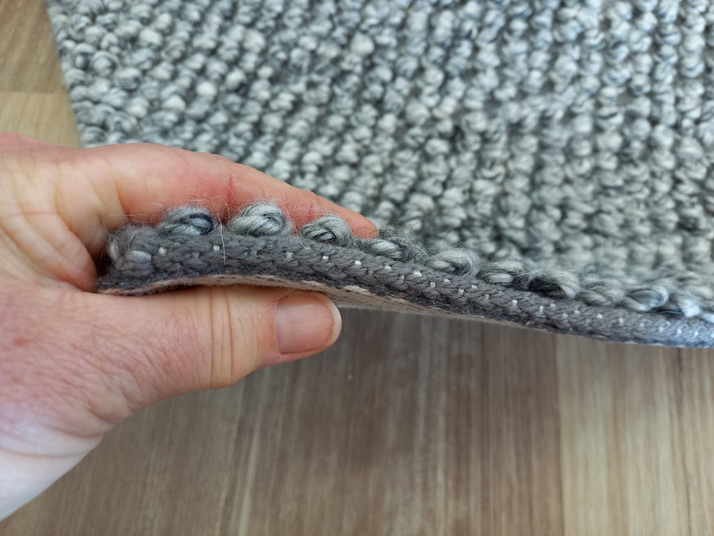 Avenue Design Knotted Texture Grey Floor Area Rug