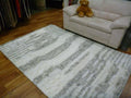 Modern Design NZ Wool Textured Shag Spirit Silver Floor Area Rugs