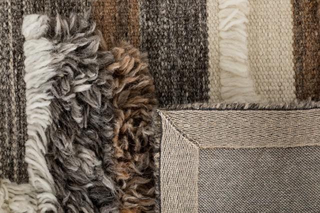 Modern Design NZ Wool Textured Shag Spirit Natural Floor Area Rugs