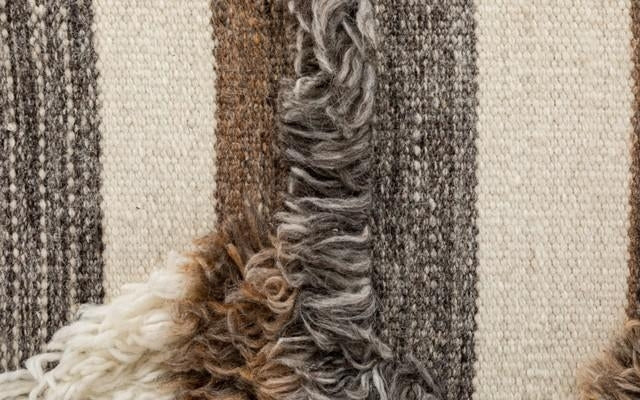 Modern Design NZ Wool Textured Shag Spirit Natural Floor Area Rugs