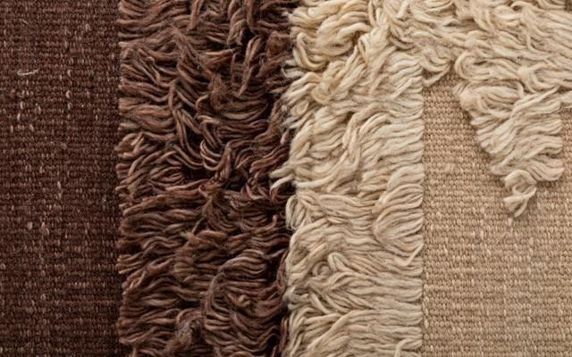 Modern Design NZ Wool Textured Shag Spirit Taupe Floor Area Rugs