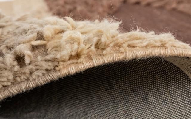 Modern Design NZ Wool Textured Shag Spirit Taupe Floor Area Rugs