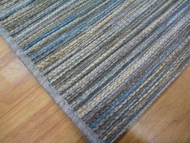 Brighton Grey Blue Coloured Outdoor Patio Floor Area Rugs and Runners