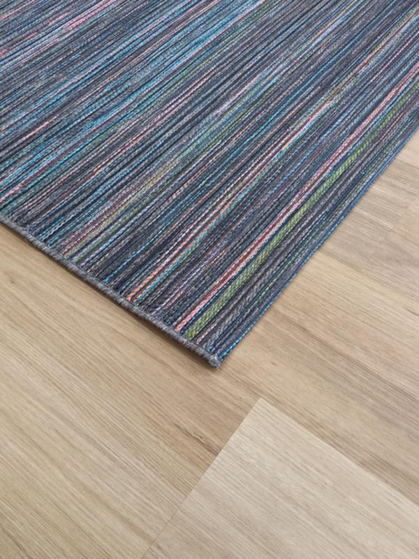 Brighton Gunmetal with Multiple Colour Designs Outdoor Patio Floor Area Rugs and Runners