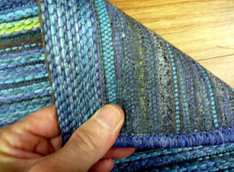 Brighton Blue Green Coloured Design Outdoor Patio Floor Area Rugs and Runners