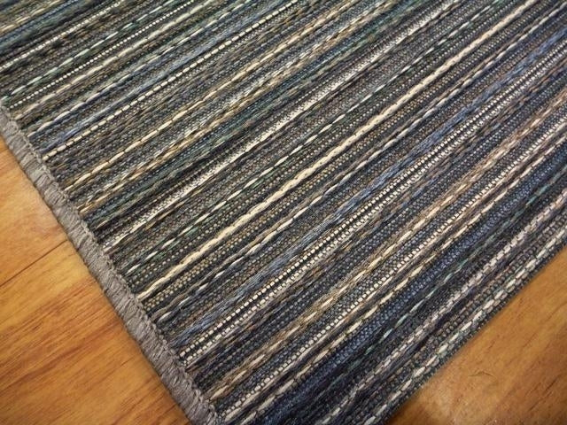 Brighton Multi Coloured with Metallic Design Outdoor Patio Floor Area Rugs and Runners