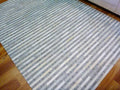 Cowhide Leather Patchwork Floor Area Rug Avik Lines Natural