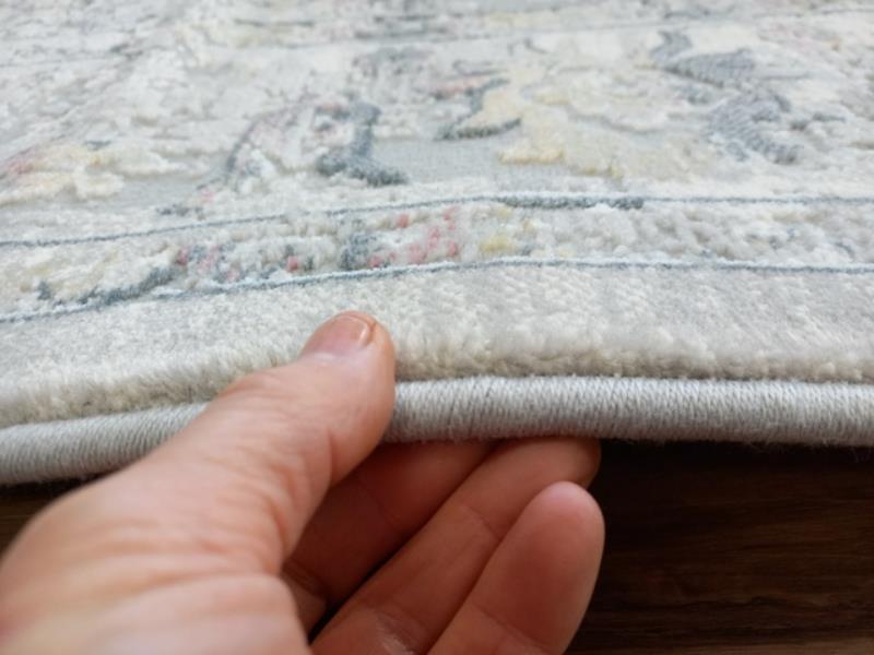 Verdon Allover Worn Pattern Grey Persian Design 12mm Thick Floor Area Rugs