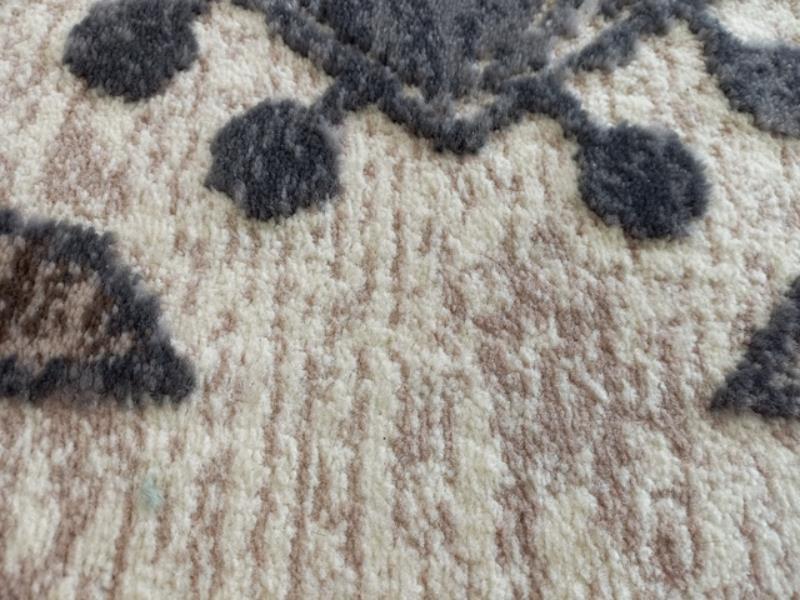 Persian Soft Heat-set Polypropylene Medallion Cream Taupe Cannon 12mm Thick Floor Rugs