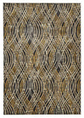Contemporary Modern Design Dreams Floor Area Rug Charcoal Coloured Waves