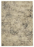 Contemporary Modern Design Dreams Floor Area Rug Charcoal Leaves Allover
