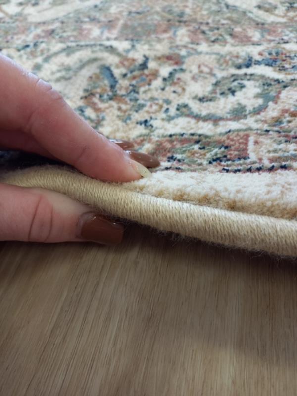 Persian Design Hall Runner by the Meter 80cm or 100cm Wide Beige Elite Bakhtiari Soft High Quality