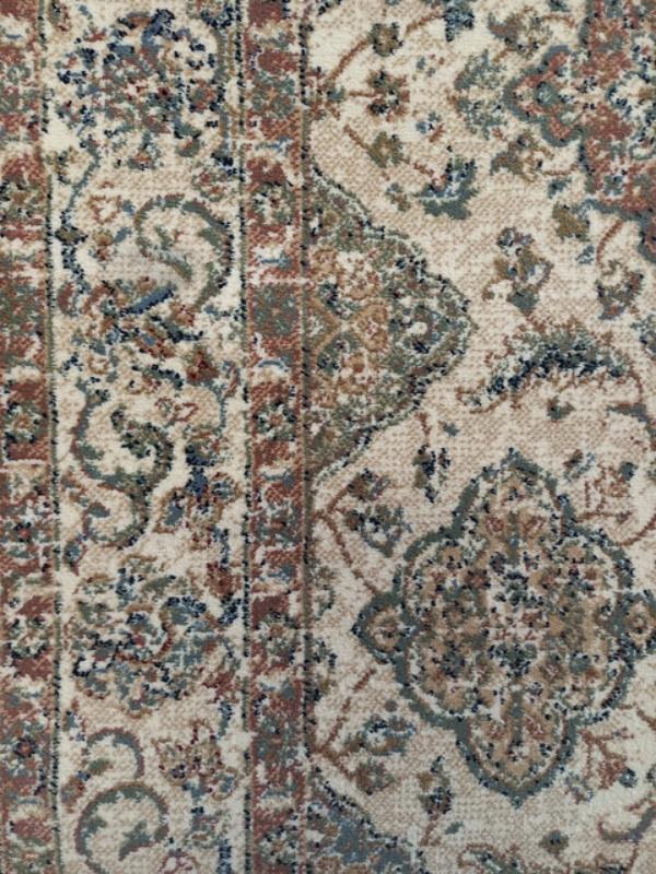 Persian Design Hall Runner by the Meter 80cm or 100cm Wide Beige Elite Bakhtiari Soft High Quality