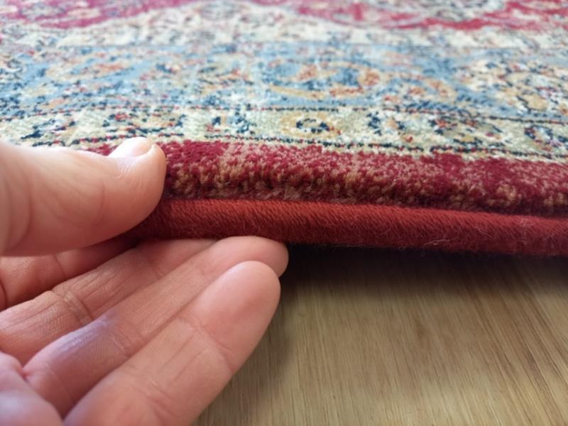 Persian Design Hall Runner by the Meter 80cm or 100cm Wide Red Blue Elite Bakhtiari Soft High Quality