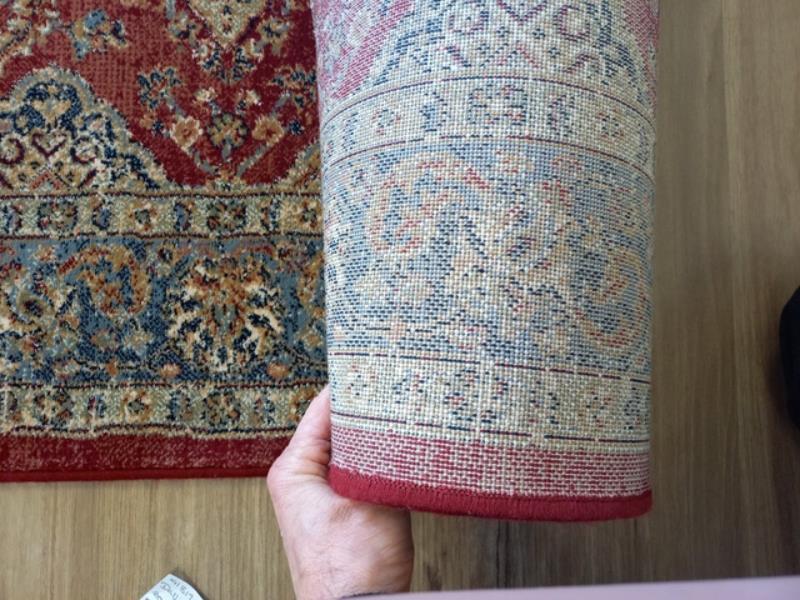 Persian Design Hall Runner by the Meter 80cm or 100cm Wide Red Blue Elite Bakhtiari Soft High Quality