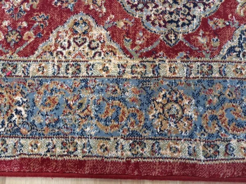 Persian Design Hall Runner by the Meter 80cm or 100cm Wide Red Blue Elite Bakhtiari Soft High Quality