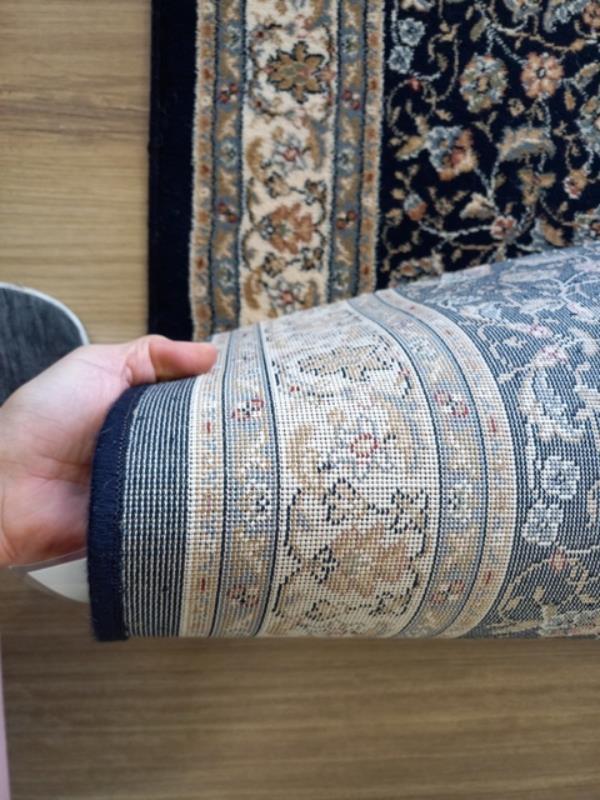 Persian Design Hall Runner by the Meter 80cm or 100cm Wide Navy Elite Soft High Quality