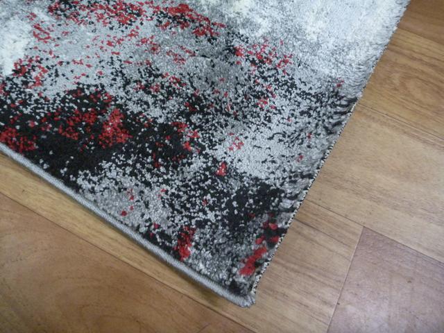 Clearance Hall Runners Bright Mystery Grey Black Red 80cm Wide End of Roll Edged