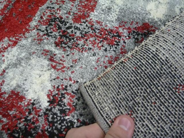 Clearance Hall Runners Bright Mystery Grey Black Red 80cm Wide End of Roll Edged
