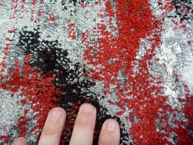 Clearance Hall Runners Bright Mystery Grey Black Red 80cm Wide End of Roll Edged