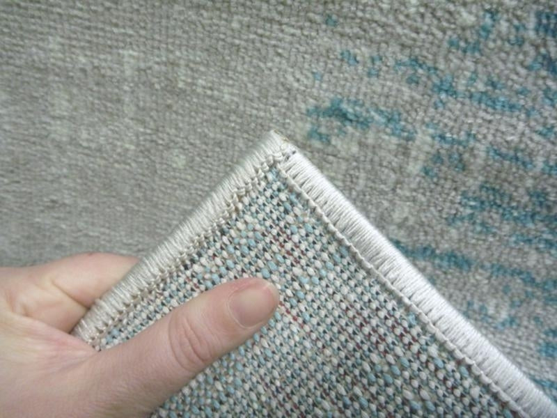 Modern Design Concentrate Grey Turquoise Border Affordable Floor Area Rugs